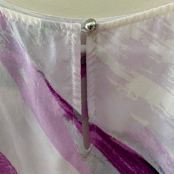 White House Black Market Purple Blouse Size S - Picture 7 of 9